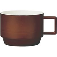 カノー スタッキングマグ 木目ダーク 介護 食器  24-7700-01 1セット(5個)（直送品）