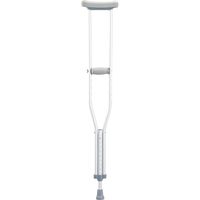 ホスピタル松葉杖（アルミ製） シルバー+グレー 24-7843-01 1セット（5組） 松吉医科器械　　マツヨシカタログ（直送品）
