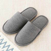 スリッパ 外縫いタイプ 室内 洗える 静音 滑り止め付き グレー M 1足 ロハコ（LOHACO） オリジナル  オリジナル