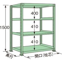 扶桑金属工業 【車上渡し】 中量ラック ME1509L04T（直送品）