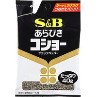 S&B 荒挽きコショー 袋 40g×10 2607700 1ケース（10入） エスビー食品（直送品）