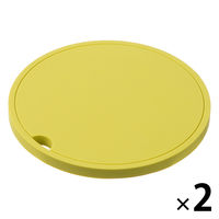 【アウトレット】山崎実業 シリコン鍋敷き アクア 丸型 グリーン 1セット（2枚：1枚×2）