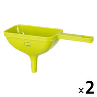 【アウトレット】山崎実業 ハンドル付き漏斗 角型 アクア グリーン 1セット（2個：1個×2）
