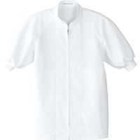 セブンユニフォーム 抗菌コート・兼・半袖 ホワイト 4L AA0402-0 2点（直送品）