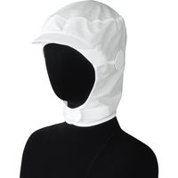 セブンユニフォーム 吸汗ニット付ショート頭巾 ホワイト フリー AW0711-0 5点（直送品）