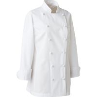 セブンユニフォーム 超長綿コック・女・長袖 ホワイト 9号 AA0451-0（直送品）