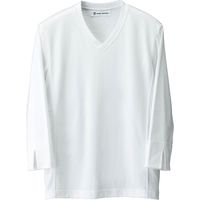 セブンユニフォーム ニットシャツ・兼・七分 ホワイト S CU2697-0 3点（直送品）