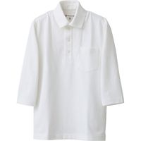 セブンユニフォーム ニットシャツ・兼・七分 ホワイト S CU2699-0 3点（直送品）