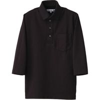 セブンユニフォーム ニットシャツ・兼・七分 ブラック SS CU2699-9 3点（直送品）
