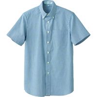 セブンユニフォーム BDシャツ・兼・半袖 ホワイト×サックス SS CH4461-7 3点（直送品）