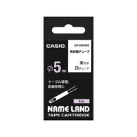 カシオ CASIO ネームランド テープ 熱収縮チューブ 径5mm 白ラベル 黒文字 2.5m巻 XR-9HSWE（取寄品）