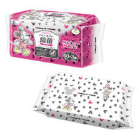 ディズニー ミッキー＆ミニー ウェットティッシュ 除菌ノンアルコール 1パック（60枚入×3個） レック