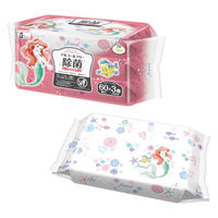 ディズニー プリンセス アリエル ウェットティッシュ 除菌ノンアルコール 1パック（60枚入×3個） レック
