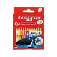 ステッドラー日本 水彩色鉛筆 ステッドラー・ルナ 12色ショートセット 1371001C12 1セット(12本) 7-6041-01（直送品）