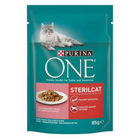 【アウトレット】ピュリナワン（PURINA ONE）キャットフード パウチ 避妊去勢 サーモン にんじん入 85g ネスレ