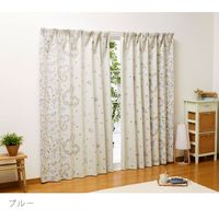 ライズTOKYO 遮光カーテン 三つ丸ミッキー 幅1000×丈1350mm ブルー SB-423 1セット（2枚入）（直送品）