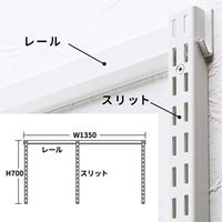 清水 壁面取付システム収納 ES-rack 基本セット（W600+W750連結）