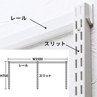 清水 壁面取付システム収納 ES-rack 基本セット（W750+W750連結）