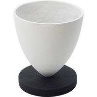 横浜ディスプレイミュージアム 人工樹木用鉢カバー WHITE BLACK POT L PED-0063（直送品）