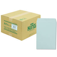 キングコーポレーション 角6Hiソフトカラーブルー 100g センター貼　1箱(1000枚入)　160503（直送品）