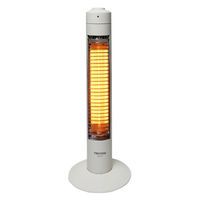 テクノス スリムハロゲンヒーター 300W PH-307 転倒オフスイッチ ホワイト TEKNOS