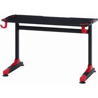 不二貿易 GAMING DESK XeNO（ゼノ）イージー01 幅1200×奥行650×高さ730mm ブラック/レッド 38132 1台（直送品）