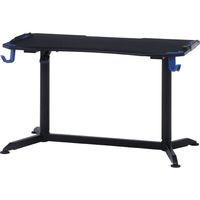 不二貿易 GAMING DESK XeNO（ゼノ）PRO-01 幅1200×奥行650×高さ715～1115mm ブラック/ブルー 38137 1台（直送品）