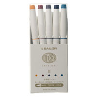 【アウトレット】セーラー万年筆 SHIKIORI（四季織）マーカー 5色セット ツイン 秋 25-5101-003　【終売品】