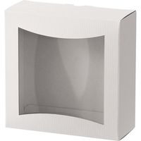 ヘッズ シンプルクオリティ窓付ギフトボックス/ホワイト-2 SIW-WGB2 1セット（30枚：10枚×3パック）