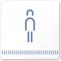 フジタ 医療機関向けルームプレート（案内板） Towelデザイン 男子トイレ文字なし 正方形 アクリル 1枚（直送品）