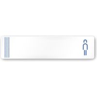 フジタ 医療機関向けルームプレート（案内板） Towelデザイン 男子トイレ文字なし 長方形 アクリル 1枚（直送品）