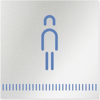 フジタ 医療機関向けルームプレート（案内板） Towelデザイン 男子トイレ文字なし 正方形 アルミ 1枚（直送品）