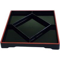 ニシキ ひぜん（30）赤フチ フタ付 2345302050 30組（5×6）（直送品）