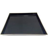 ニシキ 角皿（H-40）本体 黒金フチ 2133402350 40枚（10×4）（直送品）