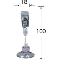 KMA　吸盤付ポップクリップ 100H 10個入　049-4116911-10　1セット（10個入）（直送品）