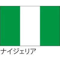 【世界の国旗】服部 応援・装飾用旗 ナイジェリア 135×90cm ポンジ 1枚（直送品）