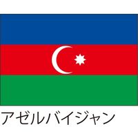 【世界の国旗】服部 応援・装飾用旗 アゼルバイジャン 135×90cm ポンジ 1枚（直送品）