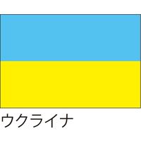 服部 応援・装飾用旗 ウクライナ 105×70cm ポンジ flag0031 1枚