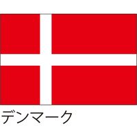 【世界の国旗】服部 応援・装飾用旗 デンマーク 105×70cm ポンジ 1枚（直送品）