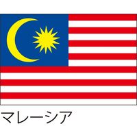 【世界の国旗】服部 応援・装飾用旗 マレーシア 135×90cm ポンジ 1枚（直送品）