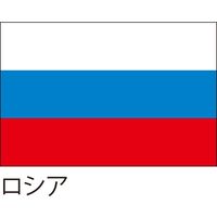 【世界の国旗】服部 応援・装飾用旗 ロシア 135×90cm ポンジ 1枚（直送品）