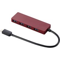 エレコム USB3.1(Gen1)HUB/Type-C/Aメス4ポート/バスパワー/15cmケーブル/レッド U3HC-A429BRD 1個