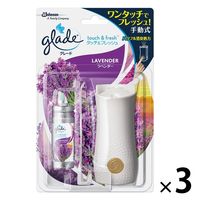 グレード タッチ＆フレッシュ 消臭芳香剤 トイレ・玄関・部屋用 ラベンダー 本体 1セット（3個） ジョンソン