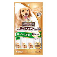 ベストバランス ミニチュアダックス用 鶏ささみ・野菜 鶏なんこつ入（15g×4本）1袋 ユニ・チャーム