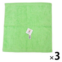 【アウトレット】今治 ウォッシュタオル グリーン 0070038000 1セット（3枚） 丸眞