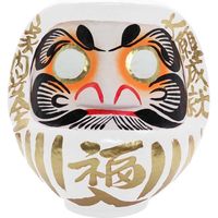 高崎だるま 白 8号 25×21×26cm 家内安全・大願成就 HKDM-8-WH-1