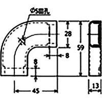 外山電気 メタルモール フラットエルボ Y120（直送品）