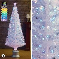 ストア・エキスプレス クリスタルファイバーツリー LEDライト付きH180cm 8189-996（直送品）