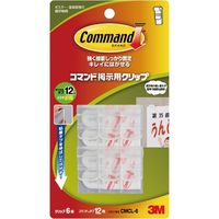 スリーエム ジャパン コマンドTM 掲示用クリップ CMCL-6 1セット（3パック：クリップ6個タブS12枚×3）（直送品）