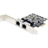 SYBA 2 Port Gigabit Ethernet PCI-e x1 Network Card SY-PEX24028（直送品）